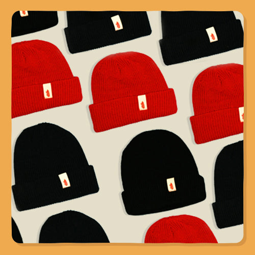 【値引不可】PPP BEANIE PUFFPUFFPASS レッド Cuff Beanie | Illegal Pete's Eva the Ghost